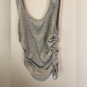 4TH & Reckless Women’s Ruched Lindsey Tank Gray Sleeveless Top‎ Size M thumbnail 4
