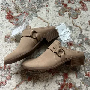 Hush Puppies NWT Silvia Mule Brand New Sample Shoe Size 7 Neutral Tan Beige Clog thumbnail 10