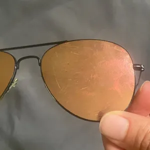 Unisex Aviator Sunglasses with Rose Gold Lenses thumbnail 5