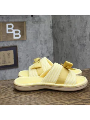 NEW Isotoner Womens Charm Pineapple Fruit Slide Slippers F9881 Yellow L (8.5-9) thumbnail 6