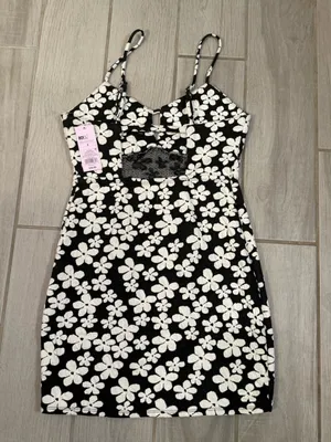 Target Black Floral Spaghetti-Strap Mini Dress thumbnail 4