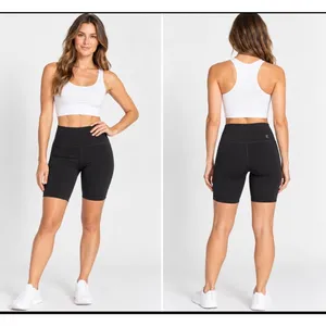 Everlane Perform Bike Shorts Womens M Black High Rise Compression thumbnail 2