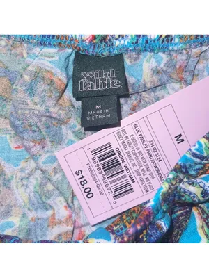 NEW Wild Fable™ Blue Paisley Women's Cap Sleeve Tiny Top M thumbnail 5