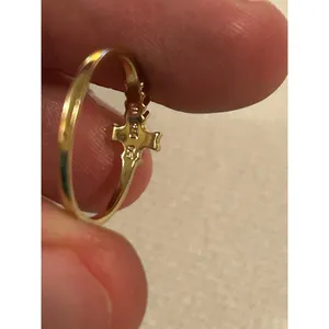 Ring band 925 sterling silver unique cute size 5 gold tone thumbnail 4