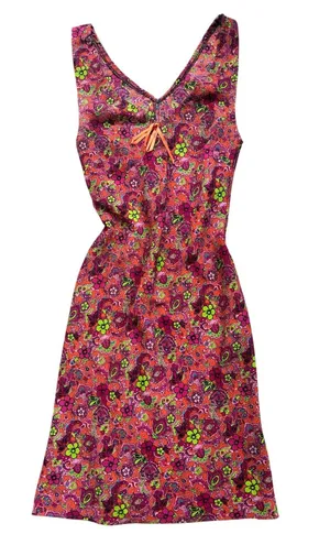 Vintage floral retro funky midi dress Small thumbnail 1