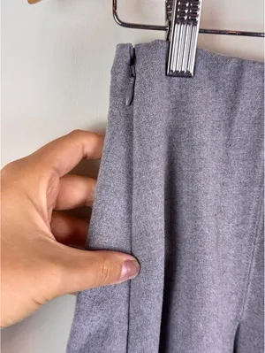 Abercrombie & Fitch Gray Pleated Mini Skort Size S High Rise Tailored Preppy thumbnail 9
