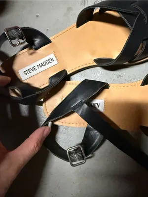 Steve Madden Women's 'SAAR' Black Sandals Size 7.5 NEW thumbnail 6