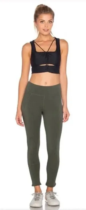 Free People Virgo Cropped Legging Khaki Green‎ thumbnail 1