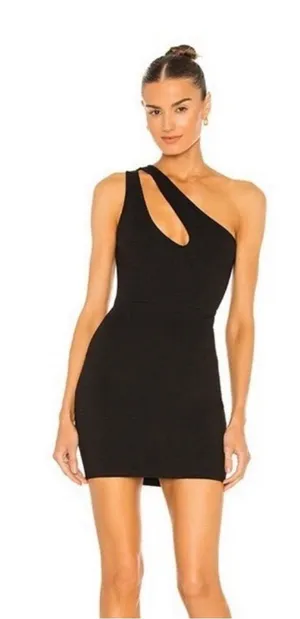 Superdown Nava Asymmetrical Mini Dress Size XS in Black thumbnail 1