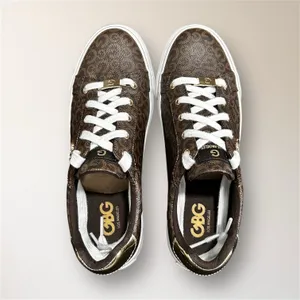 GBG Los Angeles 8.5M Brown Gold Monogram Sneakers‎ Metal Logo GGONARINJR Casual thumbnail 3