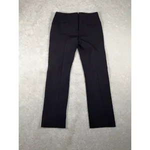 veronica beard black slim leg cropped pants size 8 back seam‎ thumbnail 6