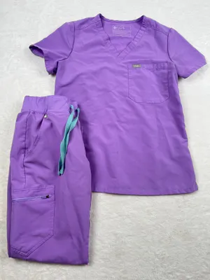 FIGS Lilac Dawn Scrub Set Catarina Top Zamora Joggers Women’s XS thumbnail 1