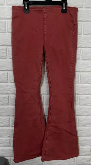 We The Free Pull On Flared Jeans Women’s 28 Light Coral Pink Mid Rise thumbnail 1