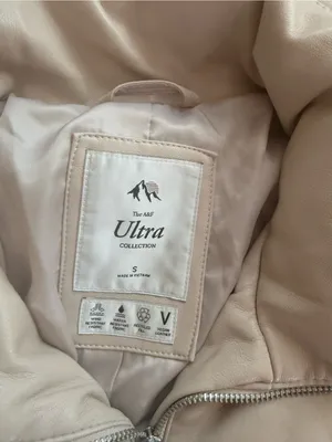 Abercrombie & Fitch Ultra Collection Vegan Leather Puffer Jacket - spot on back thumbnail 3