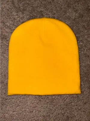 Yellow and black beanie thumbnail 2
