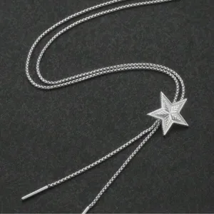Silver Star Bolo Necklace w/multiple ways to wear Choker, Bracelet, Belt, Arm Band, Headband ⭐️ thumbnail 8