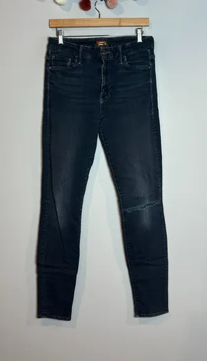 Mother Denim High Waisted Looker Jeans in Coffee, Tea or Me thumbnail 1