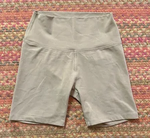 Lorna Jane Taupe Tan Spandex Bike Shorts Athletic 6” thumbnail 1