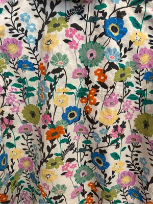 Ro's Garden Long Sleeve Button Front Blouse Top in "Botanic Multi" print Size M thumbnail 4