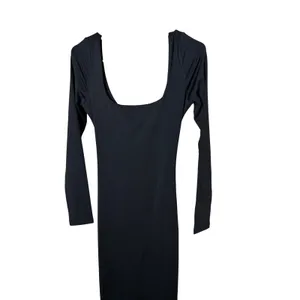 Princess Polly Black Long Sleeve Open Back Twist Maxi Dress‎ US 4 Square Neck thumbnail 2