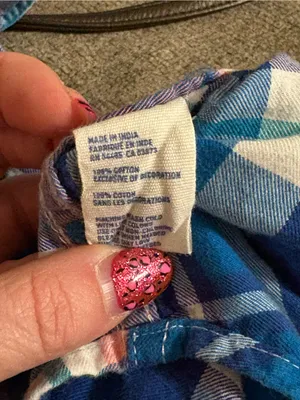 American Eagle Plaid Flannel Snap Button Front Shirt Blue Pink Women's Small thumbnail 11