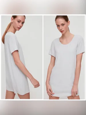 Aritzia Wilfred Free Teigen T-Shirt Dress – Blue Stone – S thumbnail 5