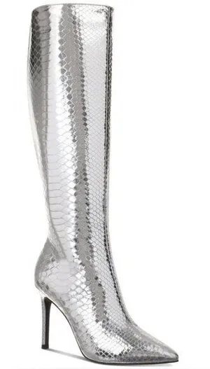 I.N.C. International Concepts Women's Snakeskin Rajel Knee High Boots Size 8 thumbnail 1