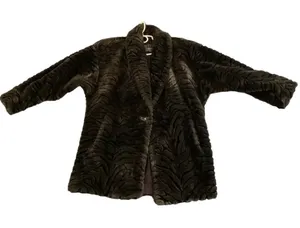 Mida Moda‎ Fur Coat Size Small Brown thumbnail 1