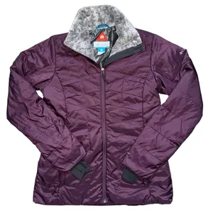 Columbia Women's Small Frostfecta Down Jacket Deep Dark Purple Coat Omni-heat thumbnail 3