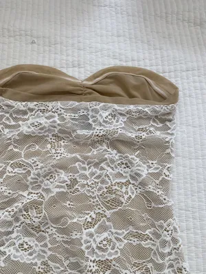 white beige lace ruffle Princess Polly dress thumbnail 9