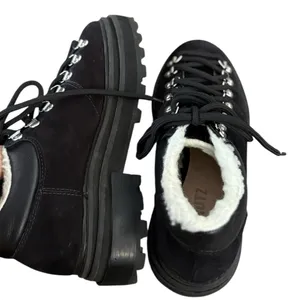 SCHUTZ Lucille Lace Up Sherpa Leather Suede Clogs Mules Sneakers thumbnail 11