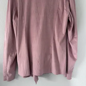 Mote Women's Jacket Size L-XL Soft Faux Suede Drape Pink Dusty‎ Long Sleeve thumbnail 14