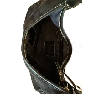 Coach Vintage Leather Buckle Signature Jacquard Hobo Classic Shoulder Bag Y2K thumbnail 4