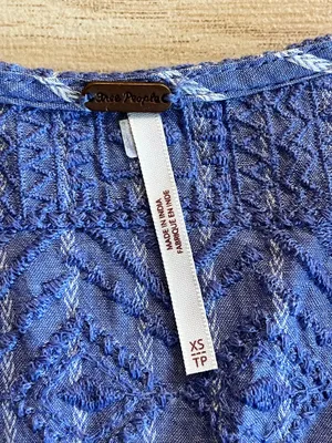 Womens Free People Blue Mini Stripe Dress - XS thumbnail 8