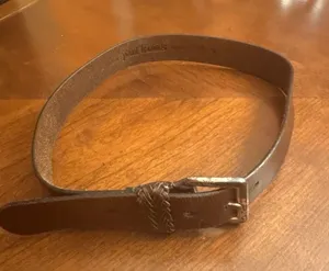 Paul Harris Med Belt With Gold Buckle Brown thumbnail 1