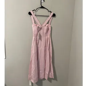 New Reformation Roma Linen Dress Cherry Blossom, Light Pink Size 0 thumbnail 3