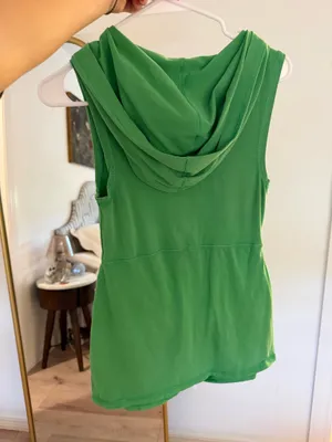 Free People Movement Court Sport Green Sleeveless Hot Shot Hooded Skortsie thumbnail 2
