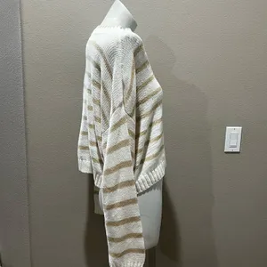 American Eagle beige striped pullover sweater thumbnail 5