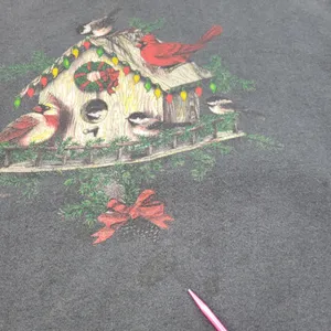 Endless Designs Vintage Sweatshirt Size Medium M Holiday Birds Birdhouse Graphic Unisex Sweatshirt thumbnail 5