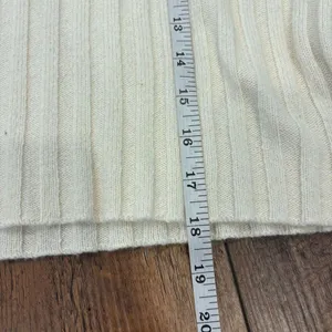 Madewell Antique Cream Ribbed Mockneck Crop Sweater Boxy Knit Pullover Wool Sz M thumbnail 9