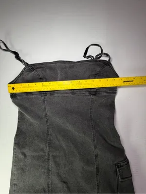 Urban Outfitters charcoal Wash Denim Mini Dress thumbnail 5