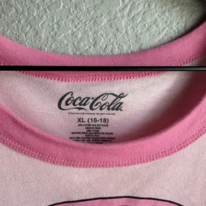 💖Coca-Cola Pink Sunshine Rainbow Crew Neck Ringer T-Shirt thumbnail 4
