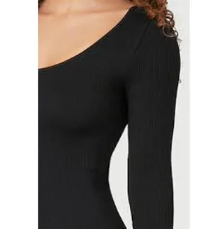FOREVER 21 Ribbed Seamless Jumpsuit in Black S M Small Medium thumbnail 2