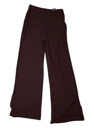 H&M Pull-On Wide Leg Knit Pants Elastic Waist Brown S thumbnail 1