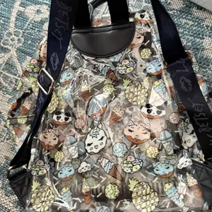 Betsey Johnson Backpack Large Clear Kawaii Cat Food Pineapple Ice Cream‎ Donut thumbnail 5