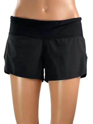 Lululemon Speed Up Women's Black Knit Activewear Athletic Running Shorts Size S thumbnail 1