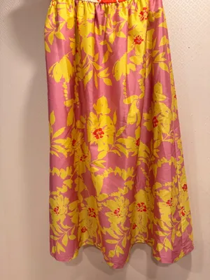 Anthropologie Vineet Bahl Multicolor Floral Strapless Gathered Midi Dress Sz XS thumbnail 4