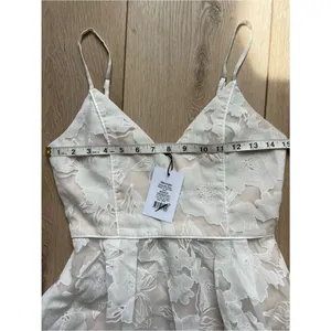 Showpo NWT Philine Midi Jacquard Plunge Dress Off White Size 2 thumbnail 11
