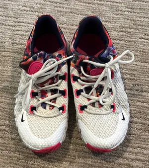 Nike Women's White and Pink Athletic Shoes thumbnail 1