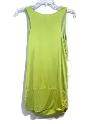 Maurice's New Lime Green Embellished Ruched Tunic Top Dress Small Y2K Boho thumbnail 2
